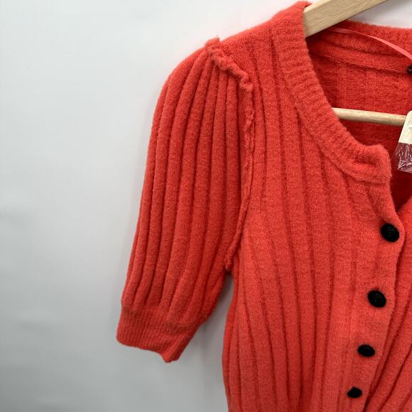 FREE PEOPLE NWT Sloane Cardigan Sweater in Coral Clay // XS - Picture 6 of 12